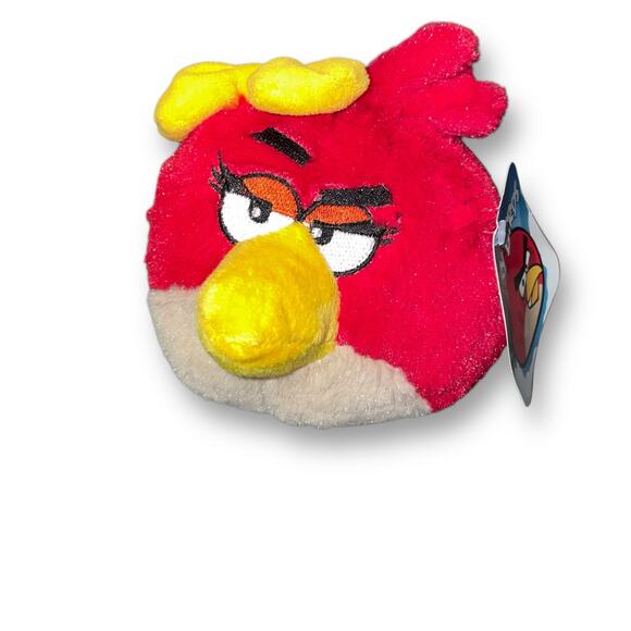 Angry Birds Plush Girl Non Retail Nursery Stitched Eyes Bedroom Decor Bow 5" - Picture 4 of 8